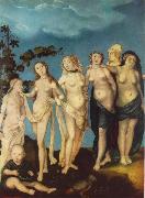 BALDUNG GRIEN, Hans The Seven Ages of Woman ww oil painting